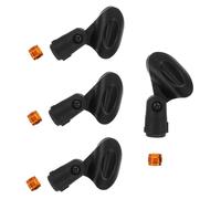 UTHCLO 4 Sets Adjustable Microphone Clips Nonslip Mic Stand Holder with Screw Adapters Durable Lightweight Mic Clamps for Handheld Microphones Compatible with Various Recording Uses