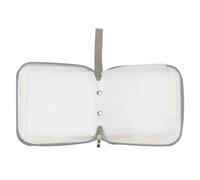 UTHCLO 40 Capacity CD Holder Cases Disc Storage Pouch White Plastic Portable Zipper Design Saves Storage Space with Lithe Inner Pages for Car and Home Use