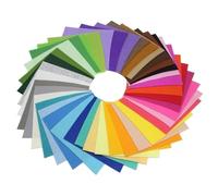 UTHCLO 40pcs Assorted Colour Non-Woven Fabric Felt Squares for Craft Sewing and Patchwork DIY Project, Easy to Sew Sheets Suitable for Children's Hand-Sewing No Dropped Threads,