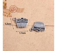 UTHCLO 40pcs Creative Antique Silver DIY Pendant Vintage Mirror Comb Scissors Charms for Jewelry Making Accessories Craft Supplies for Necklaces Bracelets and Keychains