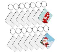 UTHCLO 40pcs Square Keyrings Blanks for Sublimation Smooth Edge Keychain Tags for DIY Crafting Large Quantity for Personal Use and Business Gifts