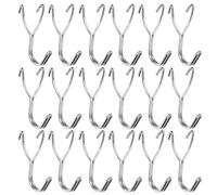 UTHCLO 40pcs Stainless Steel Metal Peg Board Hooks for Walls with Easy to Fix and Prevent Object from Slipping Features, Suitable for Tools and Keys in Car Repair Shops or Family Use