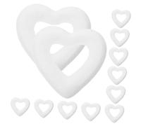 UTHCLO 45pcs Hollow Heart Shaped Foam Rings for Floral Arrangements Wedding Craft DIY Decorative Foam Hearts Mini Wreath Forms for Creative Art Projects
