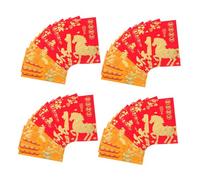 UTHCLO 48pcs Vietnamese Lunar Year Red Envelopes Horse Zodiac Design Lucky Money Packets Lai See Hong Bao for Birthday Party Favor Gift Exchange