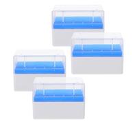 UTHCLO 4pcs 1.8ml Cryogenic Vial Storage Boxes with Ventilated 20-grid Pp Plastic Tube Holder for Laboratory Freezing and Medical Research Organizing