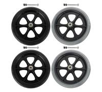 UTHCLO 4pcs 8-Inch Wheelchair Front Caster Wheels Replacement Set - Solid Shockproof Front Wheels for Wheelchair and Walker Mobility Aid Accessories