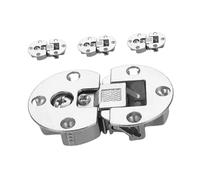 UTHCLO 4pcs Adjustable Hidden Cabinet Door Hinges Flush Mount Flip Silver Large Concealed Hardware for Kitchen Cabinets Drop Down Table Modern Home Decor