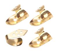 UTHCLO 4pcs Adjustable Metal Thumbpick Guitar Picks Hollowed Plectrum for Banjo Guitar Supplies Parts Thumb Plectrum for Acoustic Playing