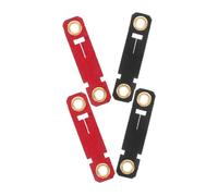 UTHCLO 4PCS Adjustable Velvet Bird Leash Foot Rings with Secure Anti-lost Buckle Lightweight Comfortable Parrot Foot Chain for Bird Owners in Black and Red