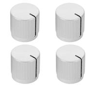 UTHCLO 4pcs Aluminium Alloy Flat Top Bass Guitar Volume Knobs Replacement Control Knobs for Electric Guitars with Easy Installation Silver for Recording Sessions