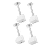 UTHCLO 4pcs Aluminum Alloy J Hook Tool Box Mounting Kit for Pickup Trucks Secure Tie Down Clamps with Screws and Washers Versatile Ladder Clamp for Truck Bed Tool Storage and Camper Tie