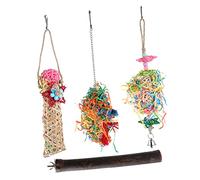 UTHCLO 4Pcs Bird Chewing Shredder for Parrots and Birds Cage for Beak Grinding and Biting Engaging Hanging Play Accessory for Budgies and Parakeets