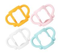 UTHCLO 4pcs Bottle Handles Silicone Sleeve with Comfortable Grip for Easy Holding Nursing Bottle Accessories Pink White Safe and Practical for Boy Girl