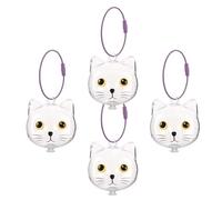 UTHCLO 4pcs Cat Hair Storage Keychain Set, Plastic Cat Hair Memorial Keepsake Pendant for Elegant Display and Permanent Memory, for Home and Personal Space Random Color