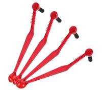 UTHCLO 4Pcs Coffee Cleaning Brush Set with Nylon Bristles for Semi-Automatic Espresso Machine, Grinder, and Coffee Maker Cleaning, Heat-Resistant Red-Tip Brushes for Home Use