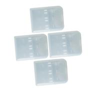 UTHCLO 4pcs Compact Toothbrush Head Storage Box Travel Case for Toothbrush Heads with Secure Closure Portable Organizer for Oral Hygiene Accessories