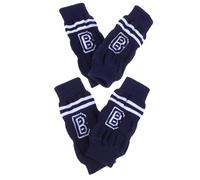 UTHCLO 4pcs Dog Elbow Protector Sleeves Knitted Dog Leg Wraps Pet Joint Guards Medium Navy Blue Letter Pattern for Outdoor Use