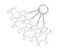 UTHCLO 4pcs Dog Hair Keepsake Holder Keychain Capsule Pet Hair Container Memorial Ornament Portable Bag Charm for Dog Owners