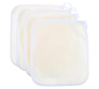 UTHCLO 4pcs Dual-sided Exfoliating Wash Cloths for Men and Women Soft Beige Bath Towels for Shower Body and Face Dead Skin Removal and Soothing Massage Multi-purpose Skincare Tool for