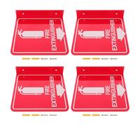 UTHCLO 4pcs Fire Extinguisher Sign 6"x6" Double-sided Acrylic down Arrow, Indoor Outdoor Fire Equipment Station Signs Including Screws for Safety Compliance
