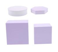UTHCLO 4pcs Geometric Foam Modeling Blocks for Painting and DIY Sculptures Durable Polystyrene Cubes with Shapes for Photography Backgrounds Artistic Home Decor and Creative Projects
