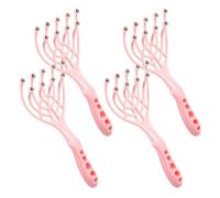 UTHCLO 4pcs Hair Scalp Massager Pressure Point Massage Tool Head Spa Tools Lightweight Pp Material with Steel Balls for Resolving Scalp Itch and Relieving Tension, for Travel
