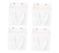 UTHCLO 4pcs Kraft Paper Shopping Bags Handles Takeaway Bags for Parties Weddings and Outdoor Activities Sturdy for Packing and Transporting