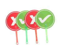 UTHCLO 4pcs Lightweight Plastic Answer Paddle for Classroom Interaction with Yes No Dual Sides Judging Prop for Kindergarten Teaching and Game Scoring