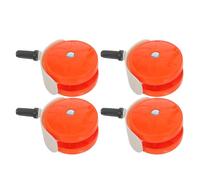 UTHCLO 4pcs Orange Plastic Stem Caster Wheels Replacement for Walker and Stroller, Smooth and Quiet Design with Quick Release Assembly, for Learning to Walk