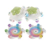 UTHCLO 4PCS Parrot Chewing for Parakeets and Cockatiels, Interactive Rotating Bird Spinner Wheel with Bells, Hanging Enrichment for Bird Cage and Budgie Play