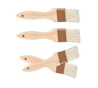 UTHCLO 4pcs Pastry Brush for Baking and Grilling Natural Bristle Food Basting Brushes with Ergonomic Wooden Handles for BBQ Butter Sauce Egg Wash Roasting and Culinary Use