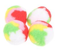 UTHCLO 4pcs Plush Kitten Balls Interactive Cat Balls Entertainment Exercise Plush Indoor for Puppy Cat Small Animals