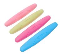 UTHCLO 4Pcs Portable Toothbrush Travel Cases Candy Color Storage Box with Lid for Outdoor Camping Business Trip School Environmental PP Material