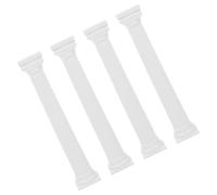 UTHCLO 4pcs Roman Column Cake Pillars Height Enhancing Plastic Supports for Multi-Layer Cakes White Vintage Style for Weddings and Birthday Party Decorations