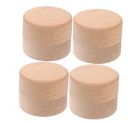UTHCLO 4pcs Round Wood Keepsake Boxes with Lids Small Decorative Jewelry and Tooth Storage Secure Dustproof Wooden Trinket Holders for Boys and Milestone