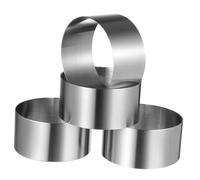 UTHCLO 4Pcs Stainless Steel Round Cake Molds Baking Rings Rust Household Baking Accessory for Smooth Pancake Mousse Biscuit Bread Cutting
