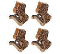 UTHCLO 4pcs Vintage Folding Wall Hooks Aerospace Aluminum Foldable Coat Rack Hooks for Bedroom Bathroom Kitchen Invisible Space-Saving Metal Hangers for Towels Hats Robes Storage