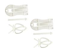 UTHCLO 4pcs White Plastic Bird Cage Fixed Clips for Parrots Vegetable and Cuttlebone Holders Easy to Install Feeding Accessories for Bird Cage Enrichment