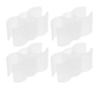 UTHCLO 4pcs White Plastic Broom Handle Locking Clip and Dustpan Attachment Clip Set Dual-Tube Connector for Cleaning Tools Enhancing Cleaning Efficiency and Secure Link