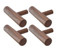 UTHCLO 4pcs Wooden Hooks Coat Hooks for Wall with Excellent Stability and Bearing Capacity Alloy and Wood Material Retro Style Over The Door and Wall Hanging