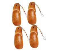 UTHCLO 4pcs Wooden Shoehorns for Easy Shoe Wearing Smooth Shoehorn Tool Comfortable Design for Seniors and Travelers Safe and Odorless Wooden Material