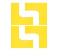 UTHCLO 4pcs Yellow Right-angle Court Markers Made of Sturdy Pp Convenient Design for Sports Facility Use, for Basketball and Tennis Training Spot Markers