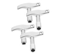 UTHCLO 4pcs Zinc Alloy Drum Key Hex Square Instrument Tuning Wrenches Crack Resistant Drums Tuning Tools for Drummers and Musicians