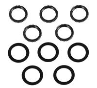 UTHCLO 5 Pairs Electric Guitar Nut Gasket Set in Black Metal, 3 Gear Shake Switch Nut Washers Good Glossiness and Rust Resistance, for Home Or Store Use