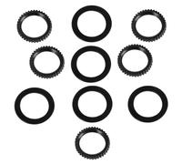 UTHCLO 5 Pairs Gear Nut Washer Guitar Parts Metal Safe Sturdy Black Electric Guitar Accessories for Store and Home Use