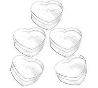 UTHCLO 5 Pcs Heart Shaped Acrylic Boxes Candy Containers Suitable for Parties and Restaurants, for Holding Chocolate and Packaging Jewelry