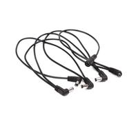 UTHCLO 5 Way Right Angle Pedal Power Daisy Chain Cable and Spring-loaded Male Jacks with Glue Stock Material for Guitar and Bass Effect Pedals