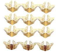 UTHCLO 50 Pcs Gold Double Sided Truffle Wrappers Square Chocolate Liners for Cupcakes Party Wedding Supplies Creative Candy Boxes