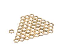 UTHCLO 50 Pcs Zinc Alloy Fine Tooth Guitar Nut Thin Gold Nuts for Bass and Electric Guitar Socket Jack Replacement Accessories