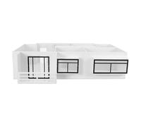 UTHCLO 50 Scale DIY Architectural Model Kit Two-bedroom Interior Room Layout Planning Model with Living and Dining Area for Educational Craft